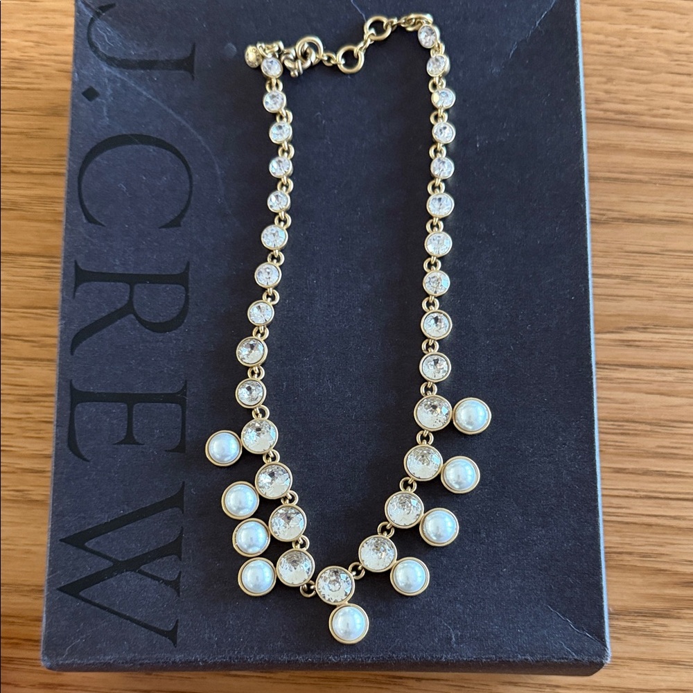 J. Crew Crystal Brûlée with pearl Accents
